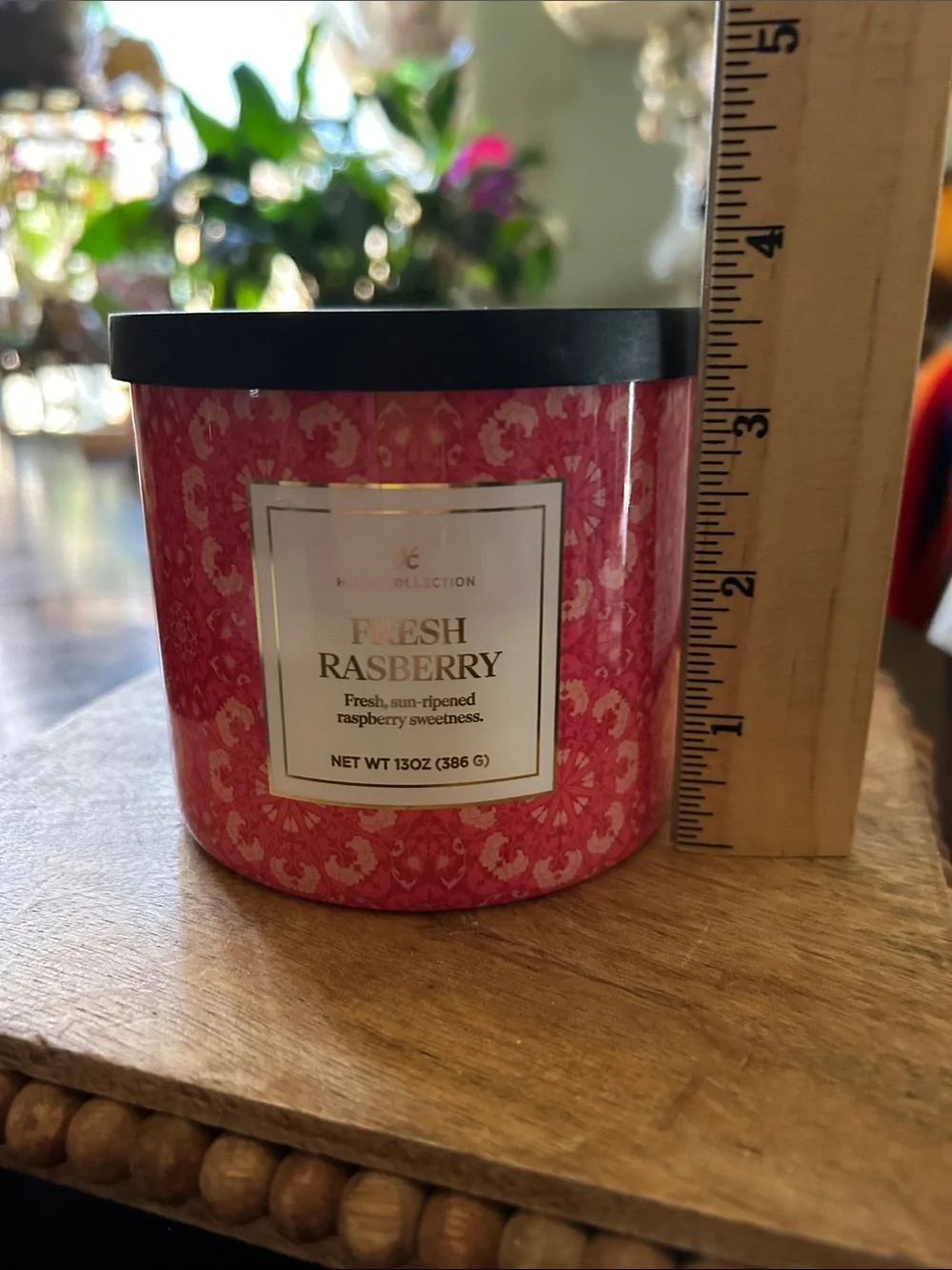 Home Collection Fresh Raspberry 3 Wick Candle 13 Oz New